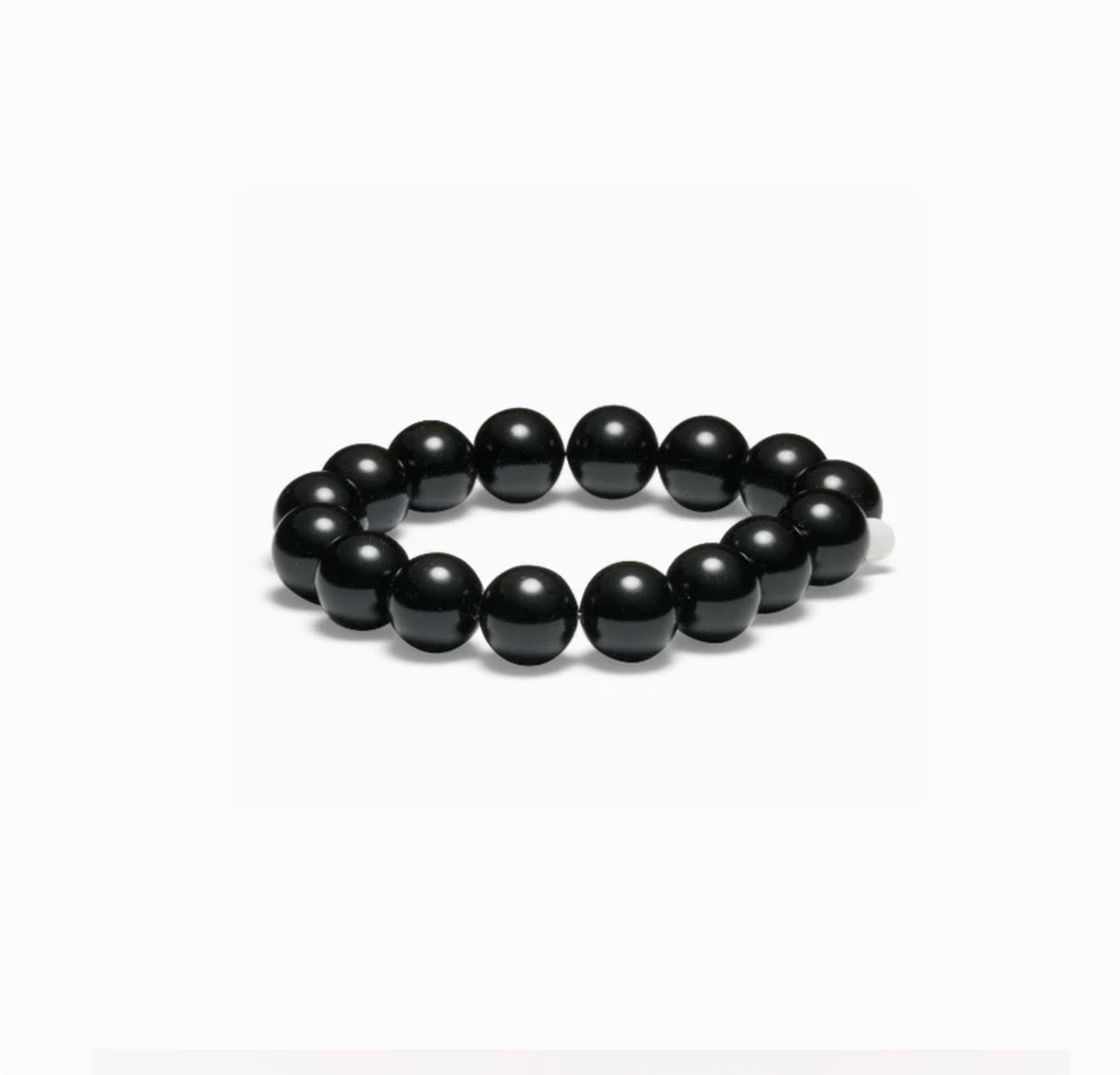 Chunky Beaded Bracelet - Black Onyx