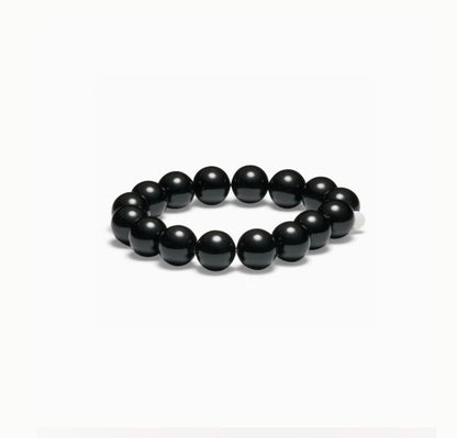 Chunky Beaded Bracelet - Black Onyx