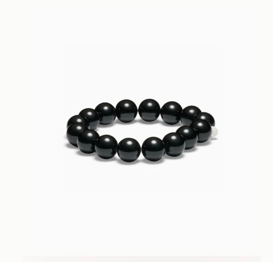 Chunky Beaded Bracelet - Black Onyx