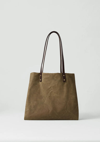 Midi Tote - Sand/Chestnut