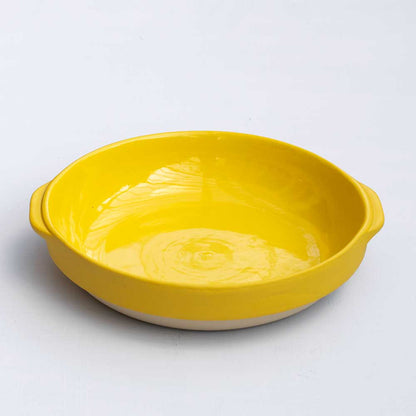 Digoin Plat Rond - N.8 Mimosa Yellow