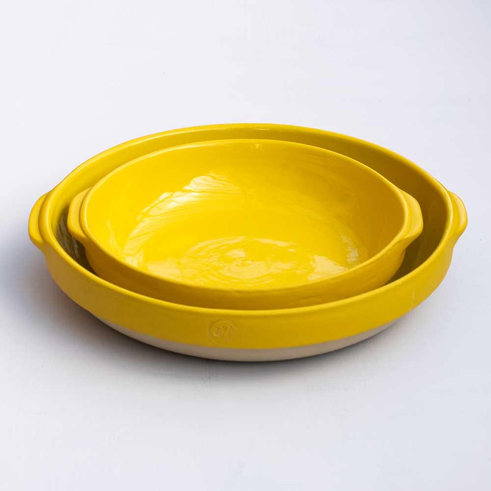 Digoin Plat Rond - N.12 Mimosa Yellow