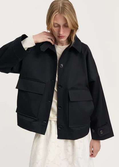 Ritu Jacket Twill - Black Navy