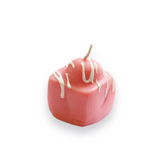 Fondant Fancy Candle - Pink