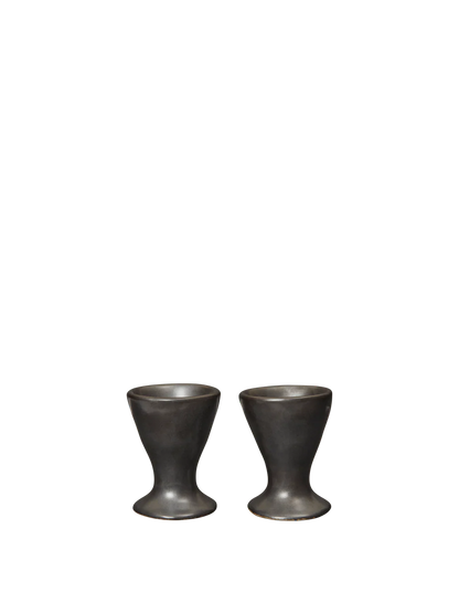 Flow Egg Cups - Black Set of Two