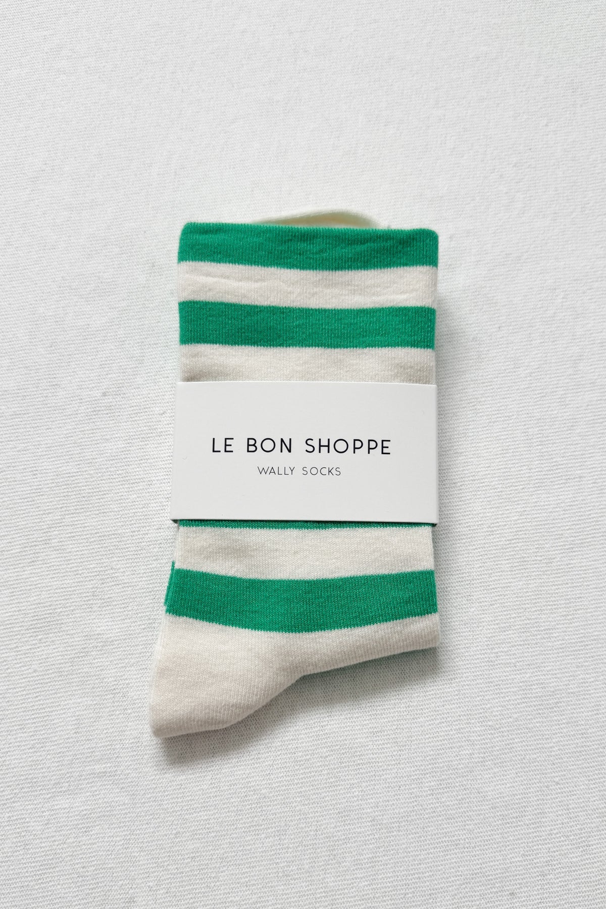 Wally Sock - Cream / Spring Green