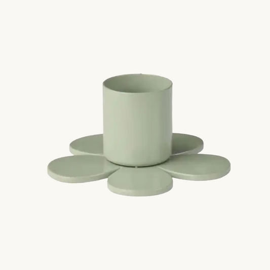 Spring Flower Candle Holder - Dusty Green