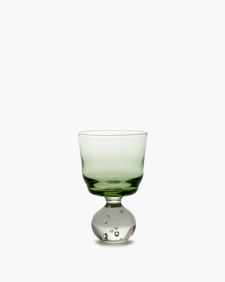 Eternal Snow Stem Glass - Green