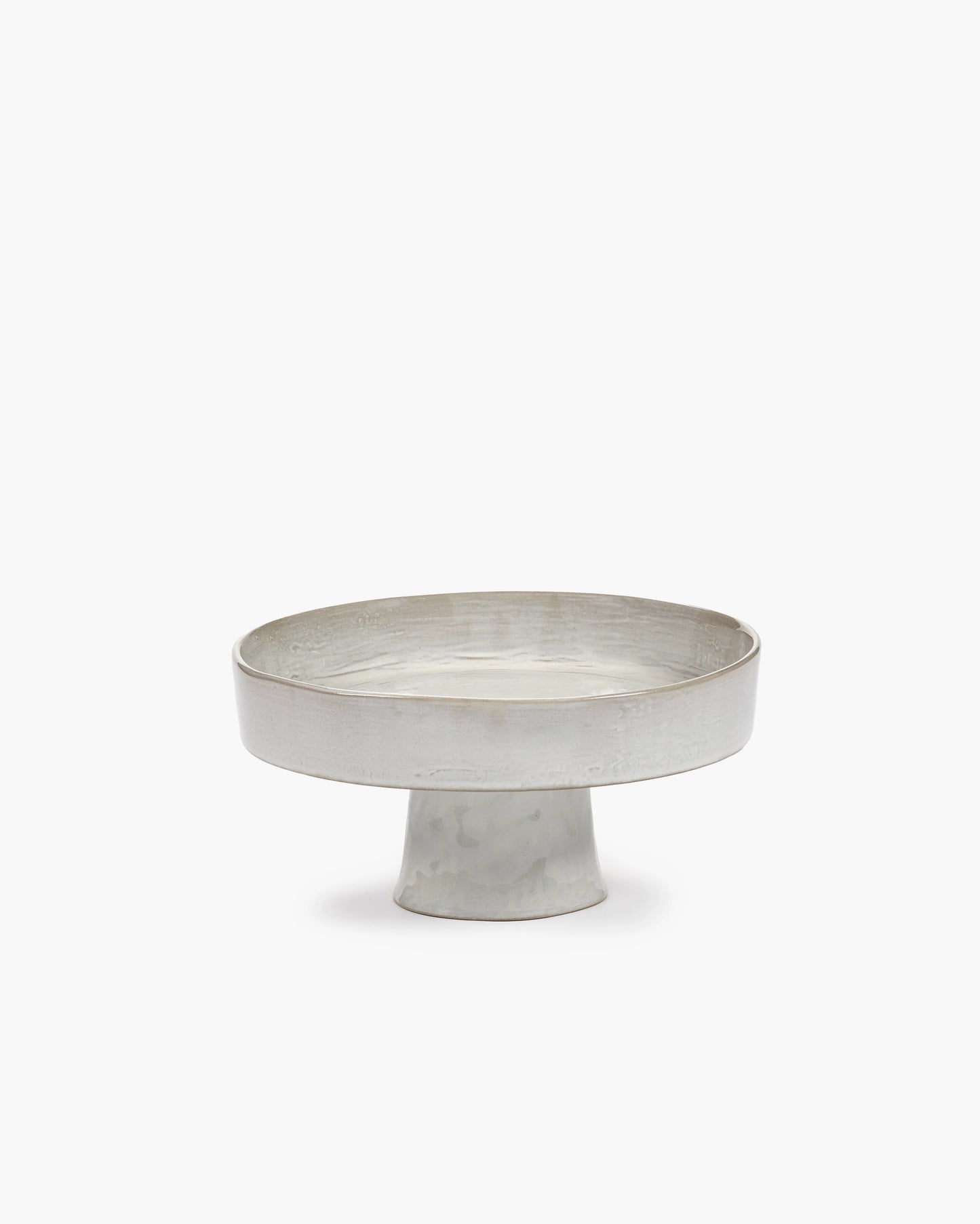 Deep Plate on Stand - White