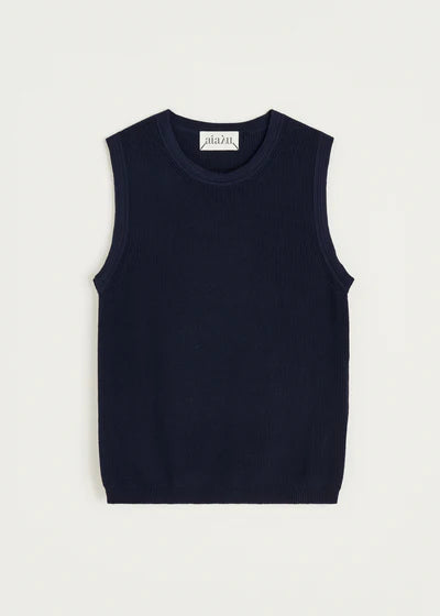 Esha Sleeveless Top -  Navy