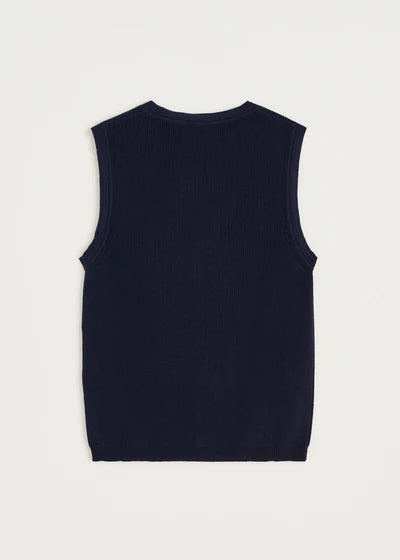 Esha Sleeveless Top -  Navy