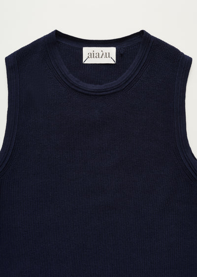 Esha Sleeveless Top -  Navy