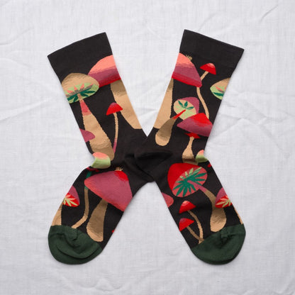 False Black Mushroom Socks