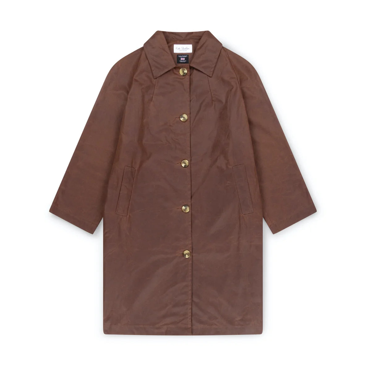 Oversized Waxed Louis Coat - Chestnut