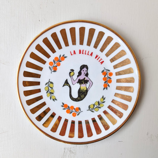 Mermaid La Bella Vita plate