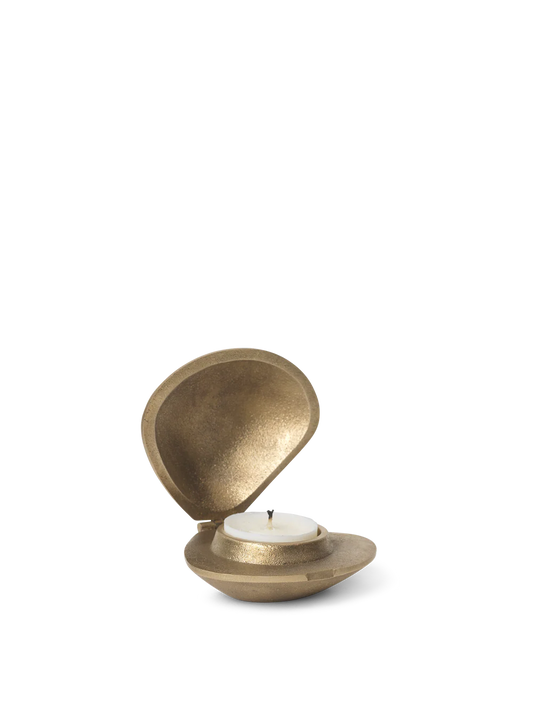 Brass Clam Tea-light Holder