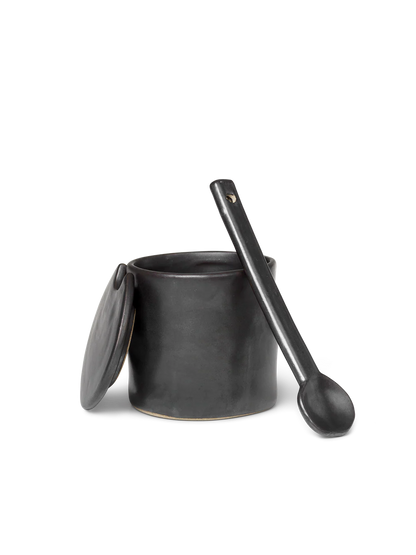 Flow Jar with Spoon / Black