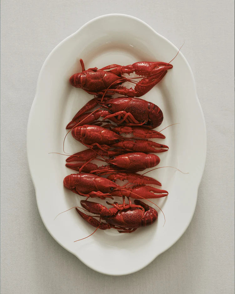 Small Oval Serving Plate - White