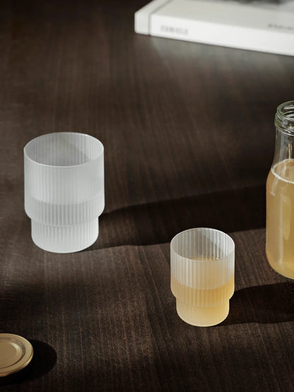 Ripple Frosted Glasses - Set of Four