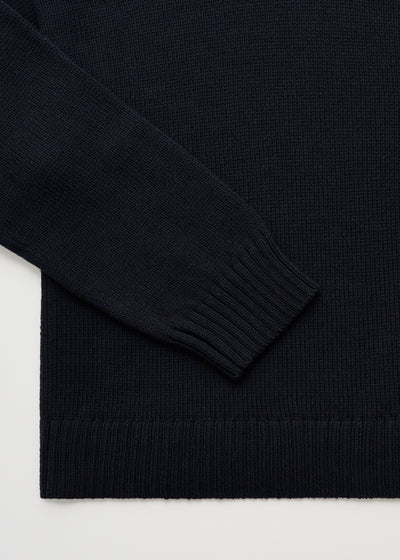 Farah Sweater 100% Highland Wool - Black Navy