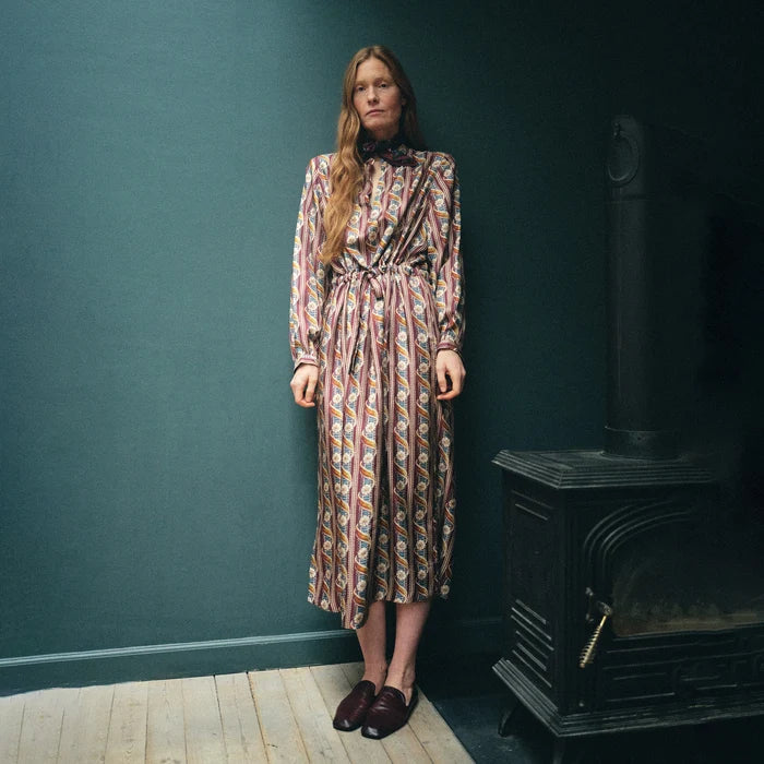 Fiona Silk Dress - Bordeaux