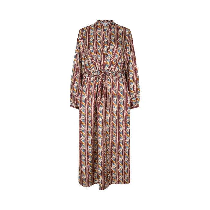 Fiona Silk Dress - Bordeaux