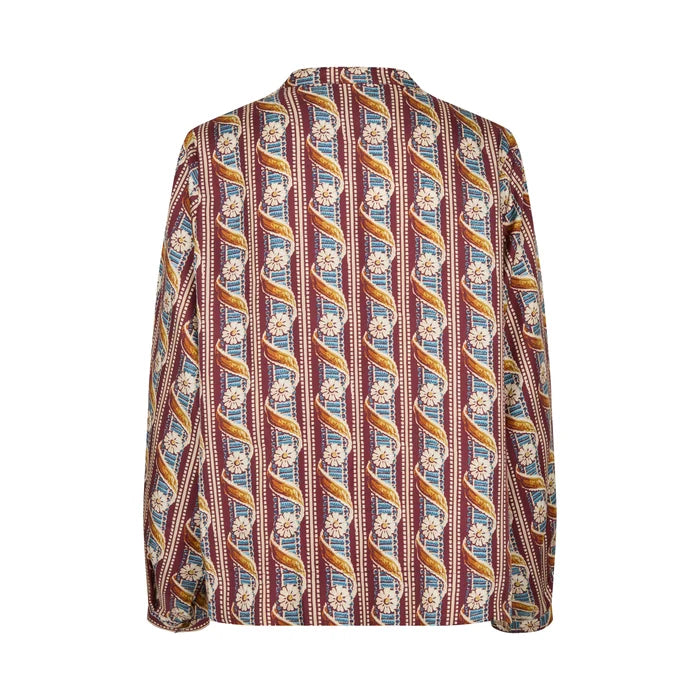 Freya Silk Top - Bordeaux