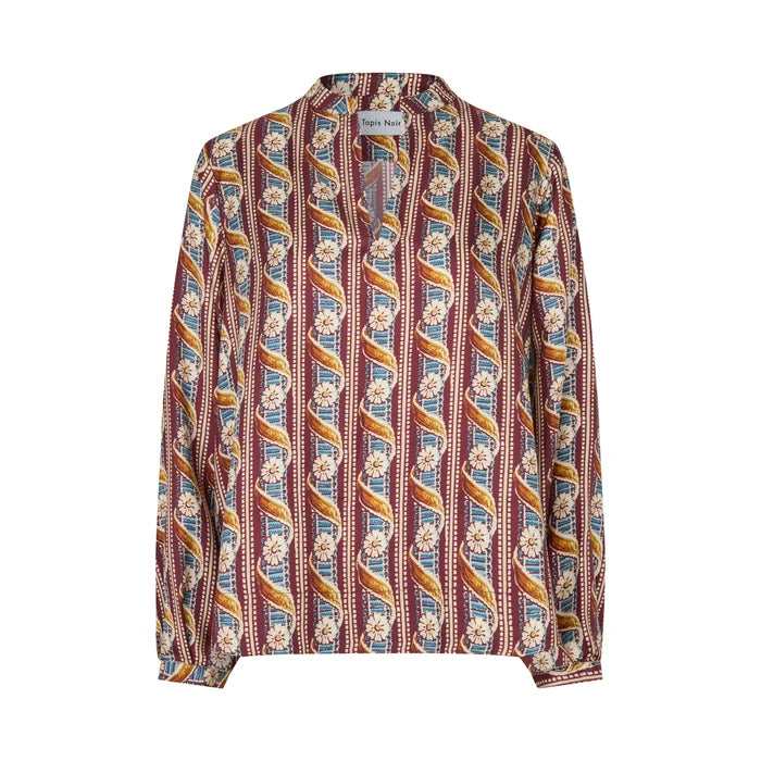 Freya Silk Top - Bordeaux