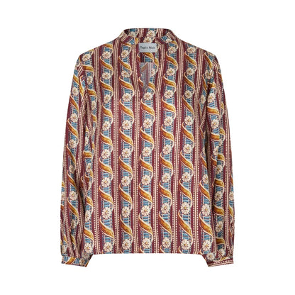 Freya Silk Top - Bordeaux
