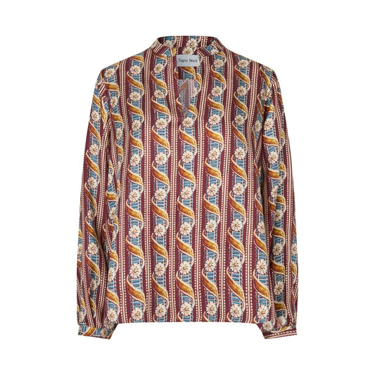 Freya Silk Top - Bordeaux