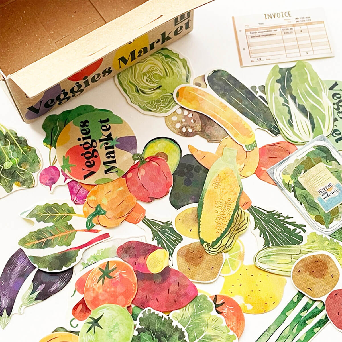 Veggie Market Sticker Box
