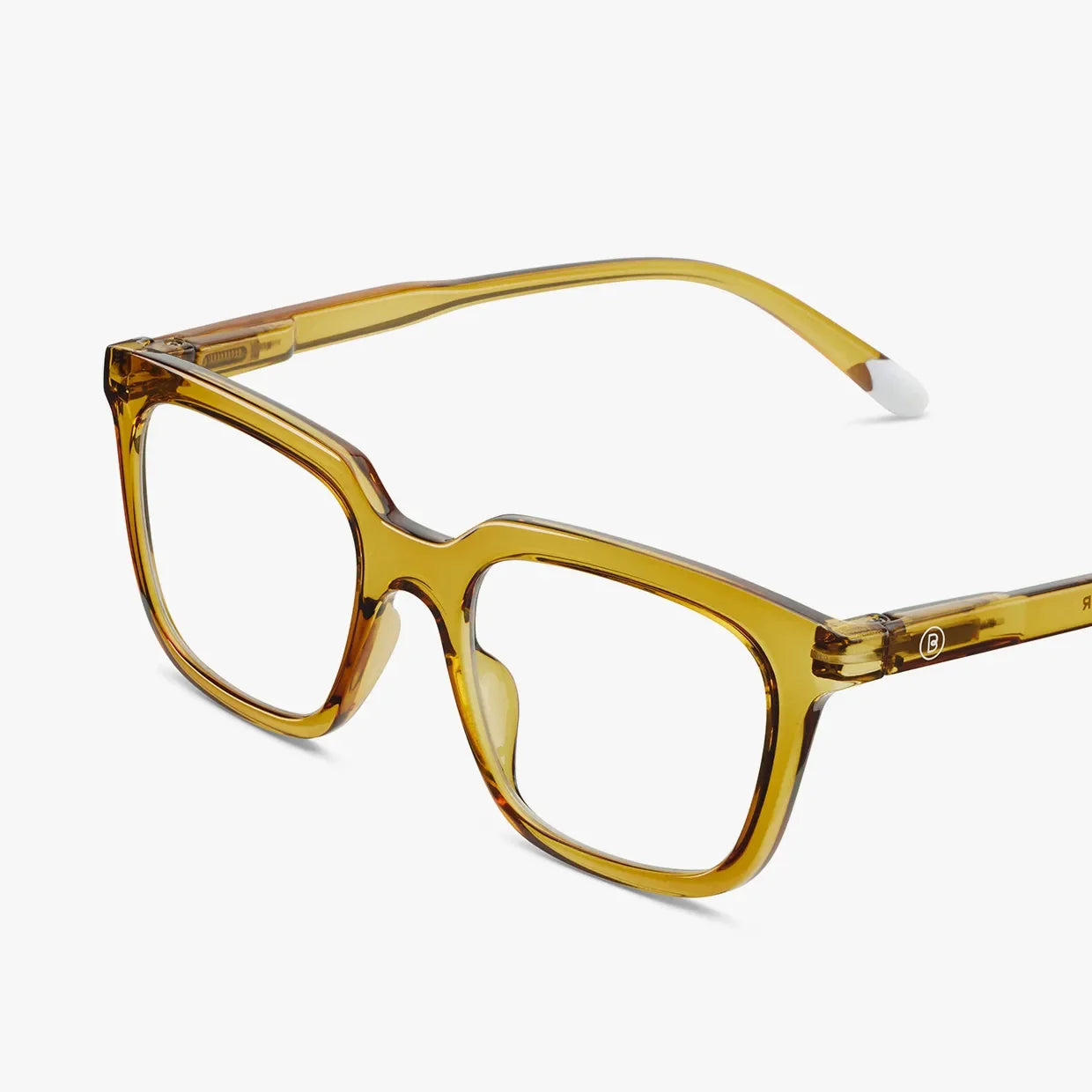 Holly / Blue Light Glasses - Glossy Ecru Olive