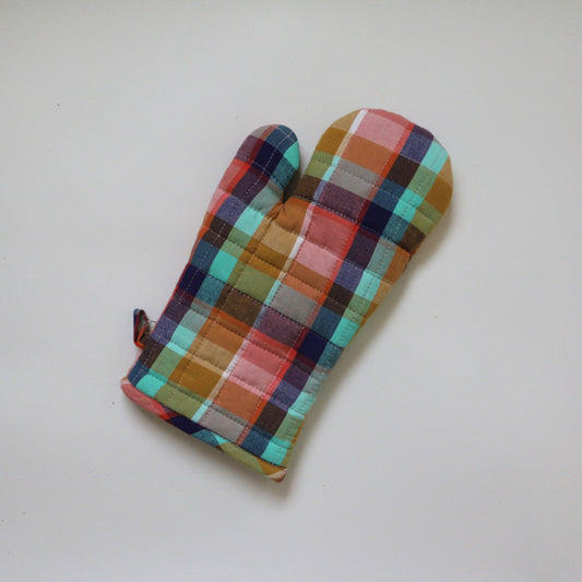 Oven Glove - Coloured Check