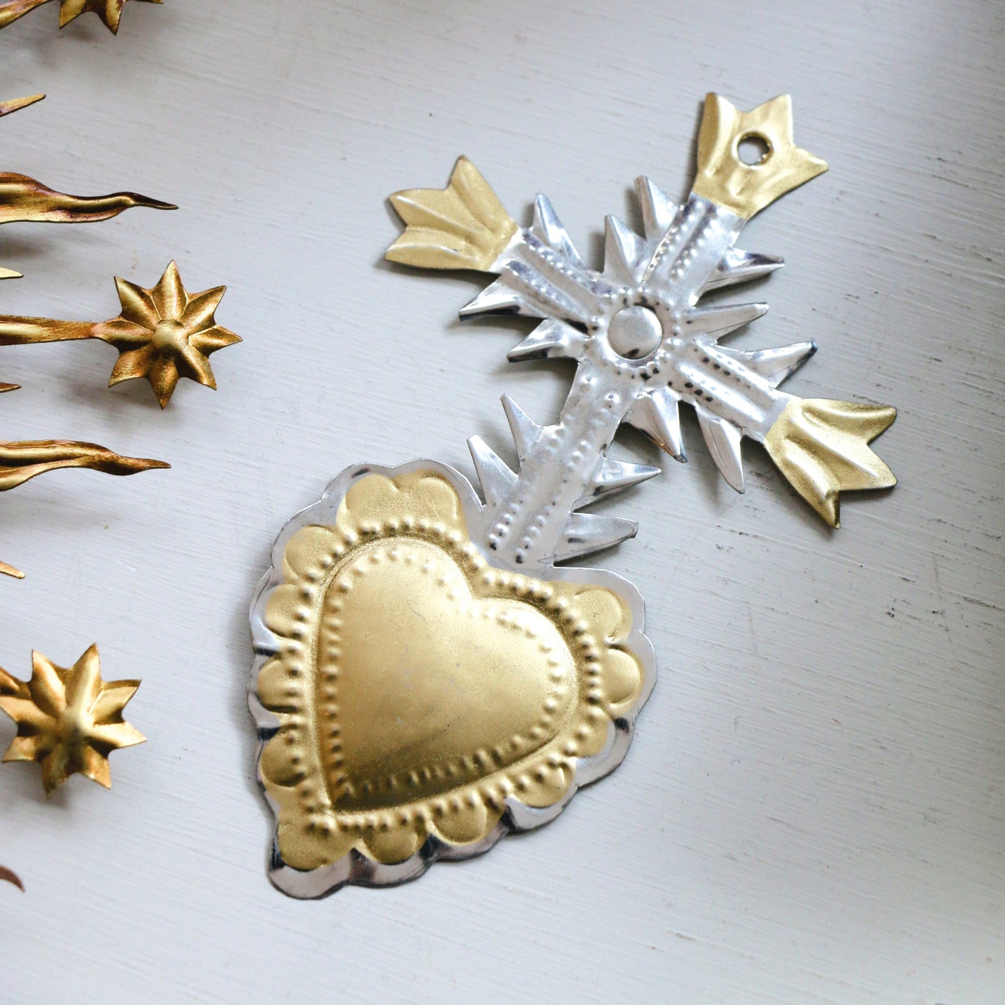 Recycled Metal Tin Hearts