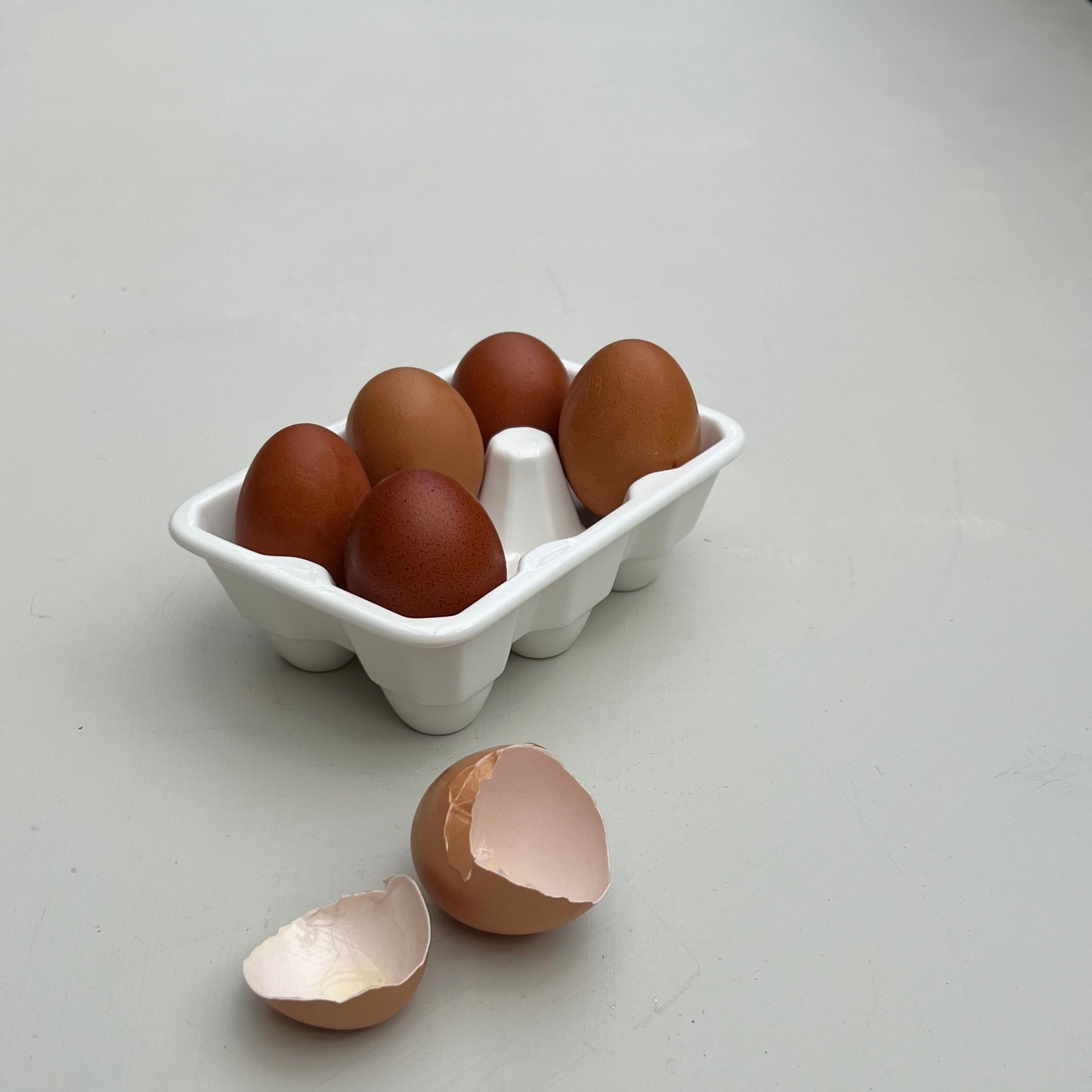 White Porcelain Egg Box