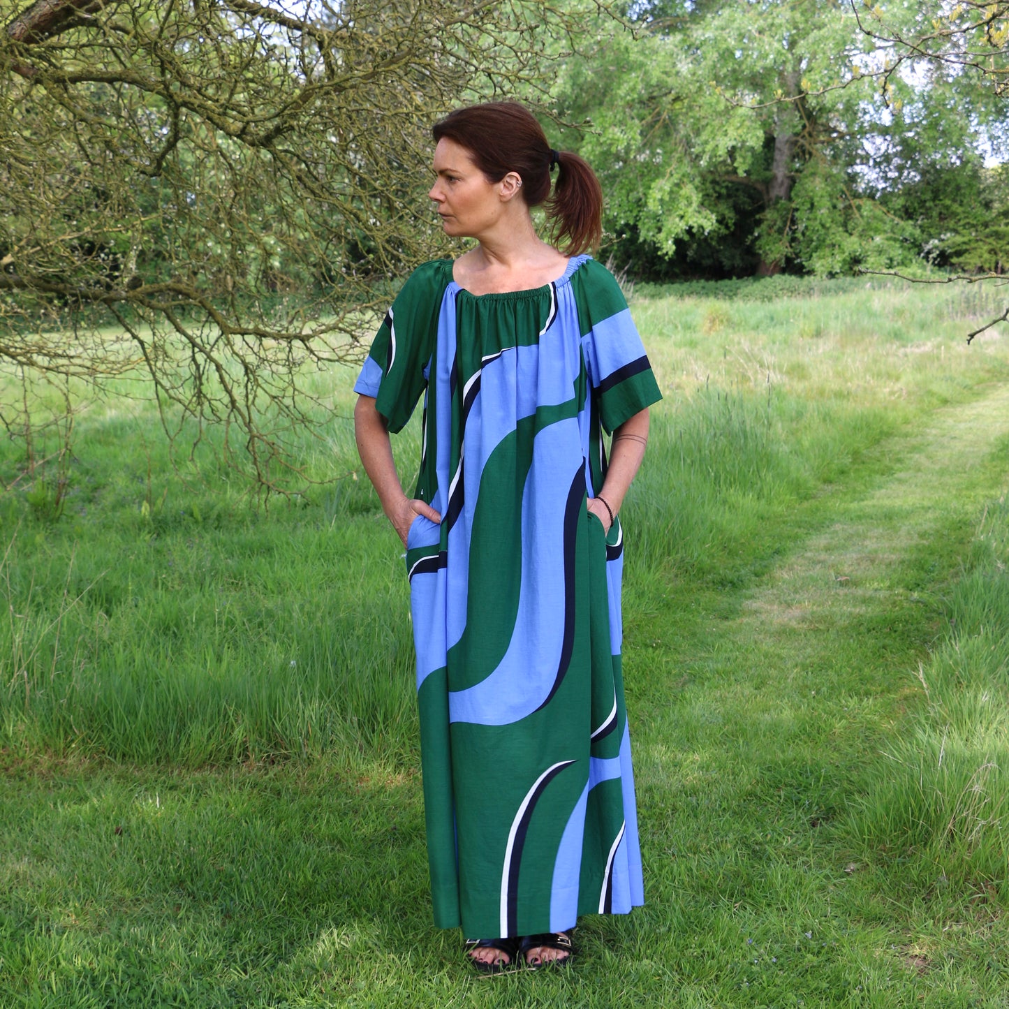 Blue/ Green Palao Madone Dress
