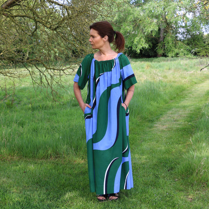 Blue/ Green Palao Madone Dress