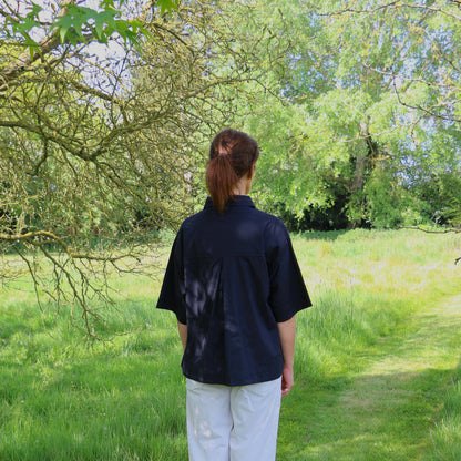 Peril Short Sleeve Button Shirt - Dark Navy