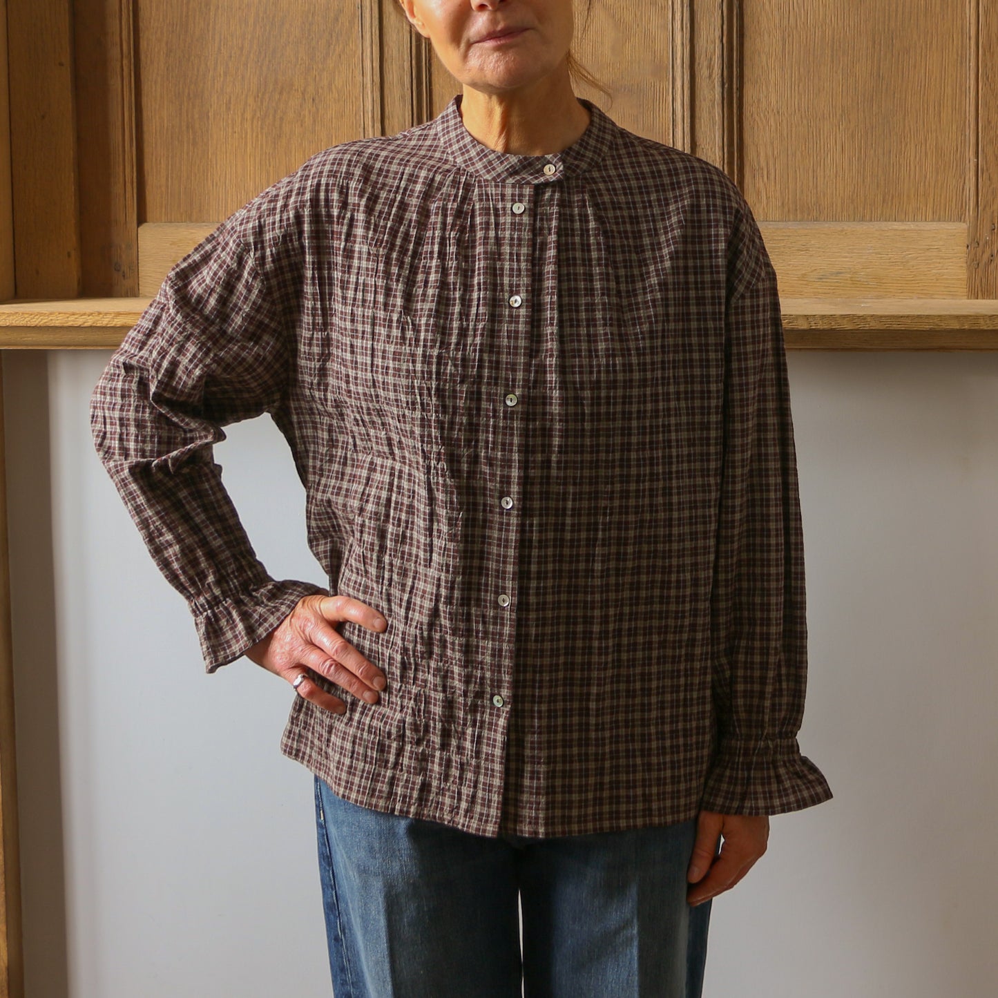 Parnika Blouse - Brown Check