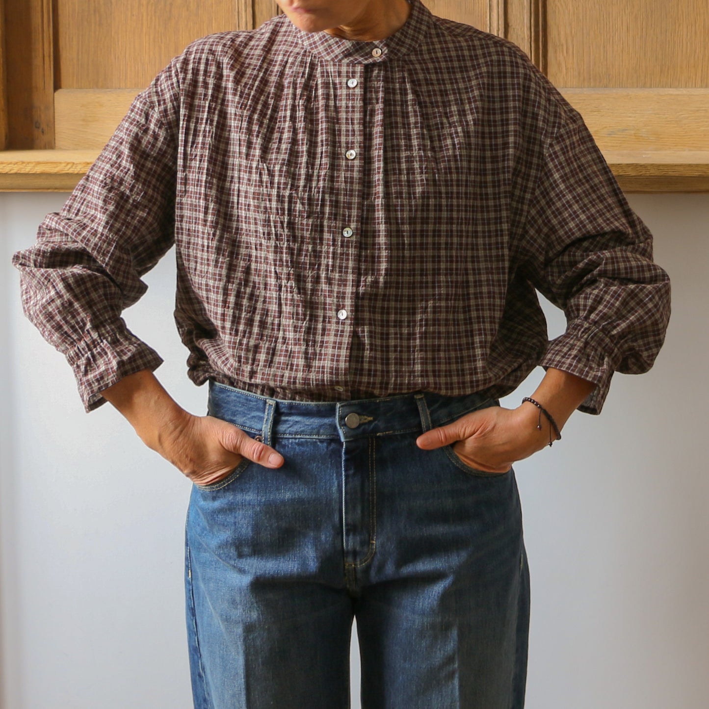 Parnika Blouse - Brown Check