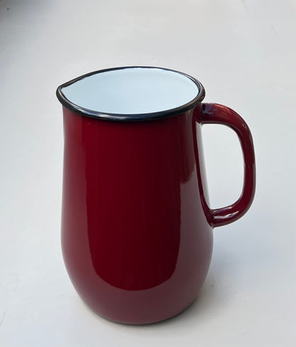 Enamel Jug -  Dark Red