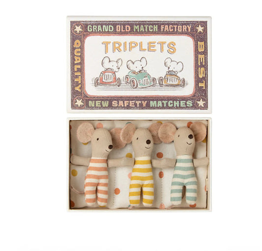 Baby Mice Triplets in Matchbox