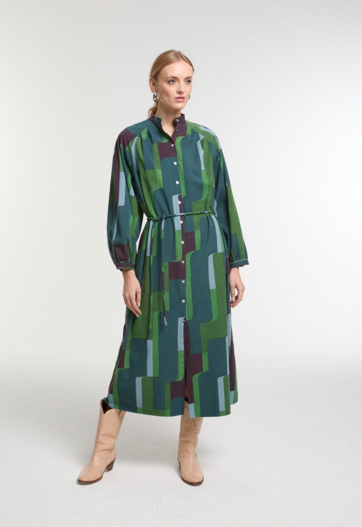 Eulalie Petra Dress - Green