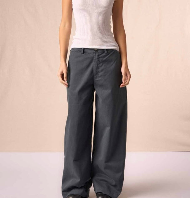 Desikc Zip Long Pant Zip - Iron Stone Wash