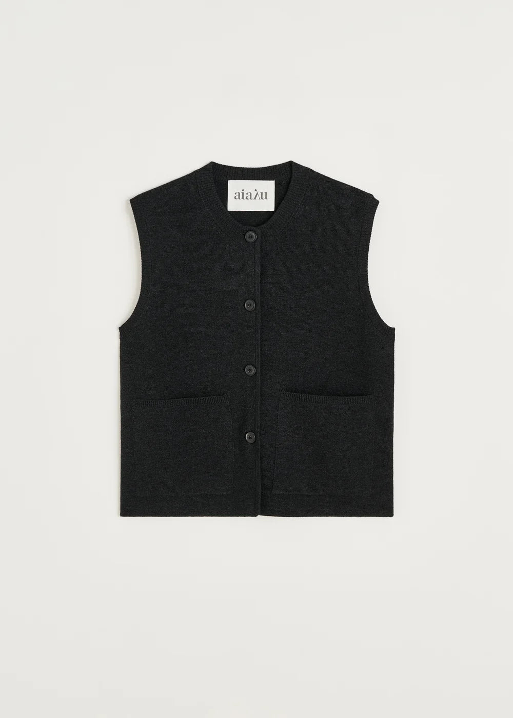Elva Gilet- 100% Merino Wool / Antracite