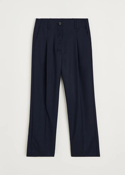 Toto Pant Fine Wool - Black Navy