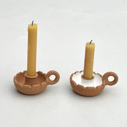 TERRACOTTA CANDLE HOLDER