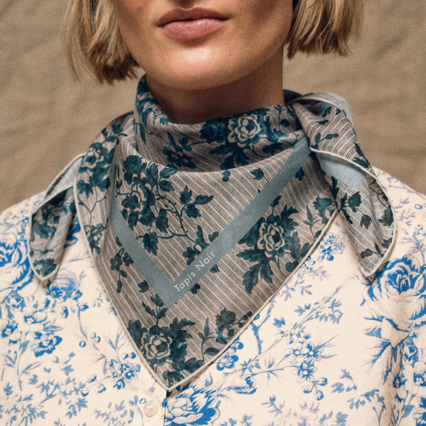 Blue Stripe Scarf - Light Small