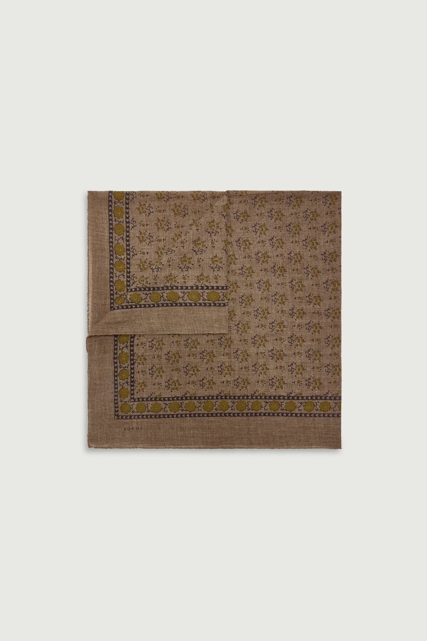 Foulard Wool Scarf - Taupe/Khaki