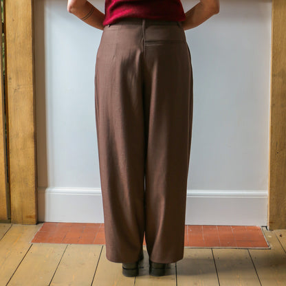 Paula Trousers - Taupe Brown Gabardine